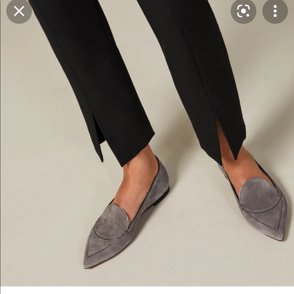 M. Gemi Stellato Anello Gray Suede Flat Shoes